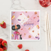 Serviette En Papier Ella B. Jenkins Serviettes roses (En situation)