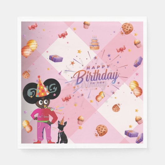 Serviette En Papier Ella B. Jenkins Serviettes roses (Devant)