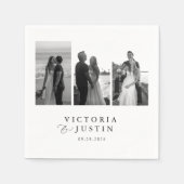 Serviette En Papier ELLA Modern 3 Mariage photo (Devant)