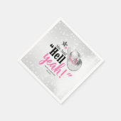 Serviette En Papier Elle A Dit 'Enfer Ouais' Cowgirl Casquette ID927 (Coin)