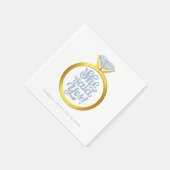 Serviette En Papier Elle A Dit Oui Belle Partie D'Engagement (Coin)