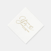 Serviette En Papier Elle A Dit Oui Belle Partie D'Engagement (Coin)