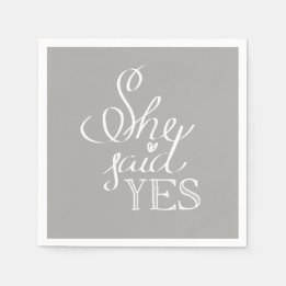 Serviette En Papier Elle A Dit OUI Cocktail serviettes