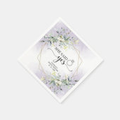 Serviette En Papier Elle A Dit Oui Fête des mariées Géométrique Verdur (Coin)