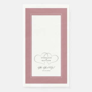 Serviette En Papier Elle a dit oui mariage fiançailles rose poussiéreu