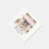 Serviette En Papier Elle A Dit Oui Oui Paris Café Fête des mariées (Coin)