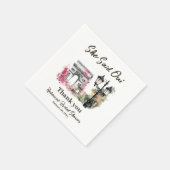 Serviette En Papier Elle A Dit Oui Paris Fête des mariées Brunch Paris (Coin)