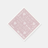 Serviette En Papier Elle A Dit Oui Pink Engagement Party (Coin)