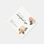 Serviette En Papier Elle a été Cueillie Baby Shower (Coin)