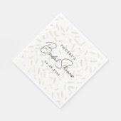 Serviette En Papier Elle a été cueillie Fête de mariage en blanc (Coin)
