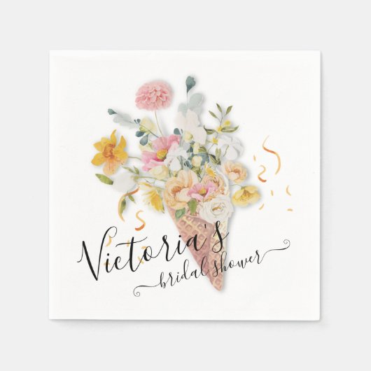 Serviette En Papier Elle a été emportée par la Fête des mariées Bouque (Devant)