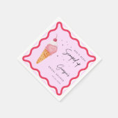 Serviette En Papier Elle a été rachetée Fête des mariées rose rouge on (Coin)