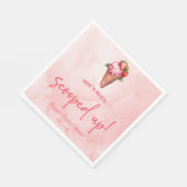 Serviette En Papier Elle a été ramassée ! Réception de mariage glace  (Coin)