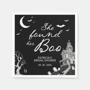 Serviette En Papier Elle a trouvé sa Boo Halloween Shower de mariage