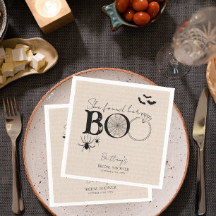 Serviette En Papier Elle a trouvé sa charmante Halloween Baby Shower