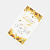 Serviette En Papier Elle A Trouvé Sa Fête des mariées De Miel (Coin)