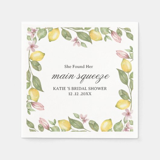 Serviette En Papier Elle A Trouvé Sa Fête des mariées De Squeeze (Devant)