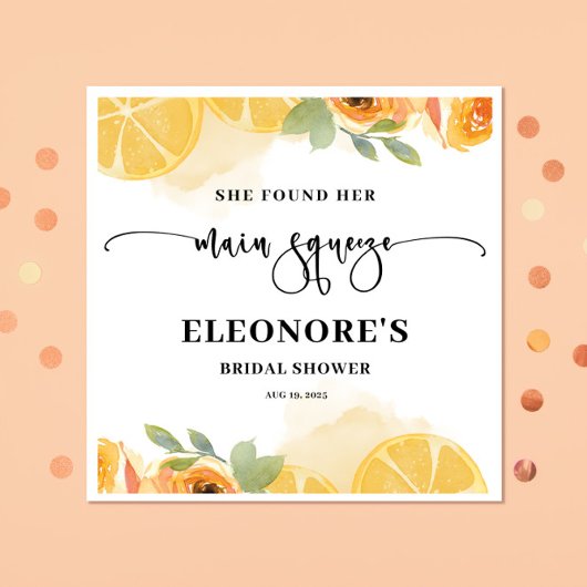 Serviette En Papier Elle a trouvé sa Fête des mariées principale Squee