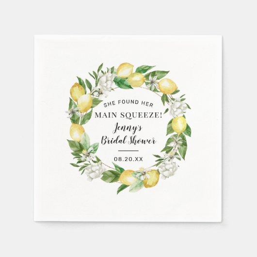 Serviette En Papier Elle A Trouvé Sa Principale Fête des mariées De Ci (Devant)