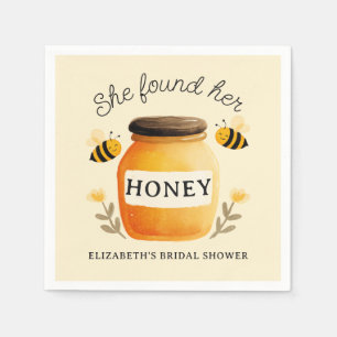 Serviette En Papier Elle a trouvé sa Robe de Mariée Jaune