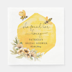 Serviette En Papier Elle a trouvé sa ruche florale abeille Shower de m