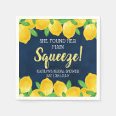 Serviette En Papier Elle a trouvé son Lemon Bridal Shower (Devant)