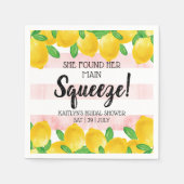 Serviette En Papier Elle a trouvé son Lemon Bridal Shower principal (Devant)
