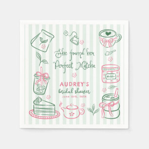 Serviette En Papier Elle a trouvé son matcha vert parfait pour sa douc
