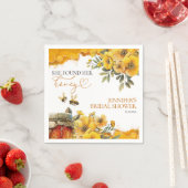 Serviette En Papier Elle A Trouvé Son Miel | Fête des mariées aquarell (En situation)