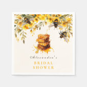 Serviette En Papier Elle A Trouvé Son Miel Fête des mariées Rustique (Devant)