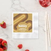 Serviette En Papier Elle a trouvé son miel - Réception de mariage rayu (En situation)