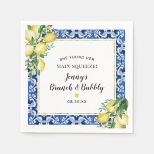 Serviette En Papier Elle A Trouvé Son Principal Squeeze Lemon Brunch B