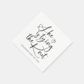 Serviette En Papier Elle Attache Le Nœud Cérémonie de Noces (Coin)