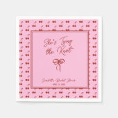 Serviette En Papier Elle Attache le Nœud Cocktail de douche nuptiale a (Devant)