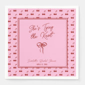 Serviette En Papier Elle Attache le Nœud Cocktail de douche nuptiale a