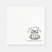 Serviette En Papier Elle attache sa vingtaine d'années à l'Anniversair (Devant)