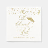 Serviette En Papier Elle Croyait Qu'Elle Pouvait Faire La Grad Party (Devant)