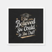 Serviette En Papier Elle Croyait Qu'Elle Pouvait Faire Ses Études (Devant)