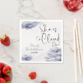 Serviette En Papier Elle est au septième ciel pour la fête de mariage (En situation)