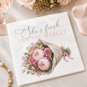 Serviette En Papier Elle est Fraîche du Marché Baby Shower