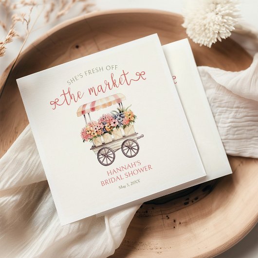 Serviette En Papier Elle est fraîche du marché Shower de mariage