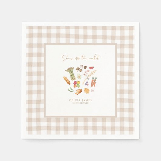 Serviette En Papier Elle est hors du marché floral douche de mariée (Devant)