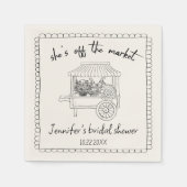 Serviette En Papier "Elle est hors du Marché" Shower de Fiançailles De (Devant)