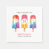 Serviette En Papier Elle est prête à faire du Baby shower d'été popula (Devant)