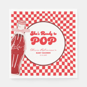 Serviette En Papier Elle est prête à faire du soda cola baby shower