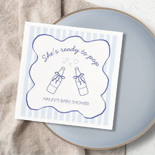 Serviette En Papier Elle est prête à faire éclater la Baby Shower Bout