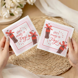Serviette En Papier Elle est prête à faire éclater Rose & Rouge à carr