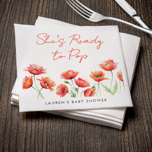 Serviette En Papier Elle est prête à pop Baby shower de printemps à fl