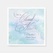 Serviette En Papier Elle est sur la Fête des mariées de neuf nuages (Devant)