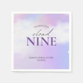 Serviette En Papier Elle est sur le nuage 9 Fête des mariées Dreamy Pa (Devant)